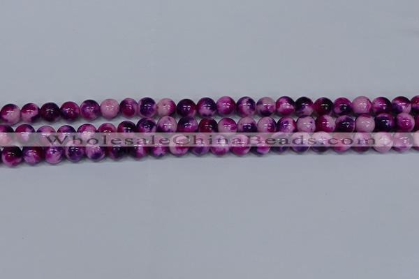 CMJ584 15.5 inches 8mm round rainbow jade beads wholesale