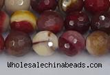 CMK319 15.5 inches 10mm faceted round mookaite gemstone beads