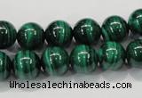CMN154 AA grade 14mm round natural malachite beads Wholesale