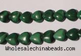 CMN256 15.5 inches 8*8mm heart natural malachite beads wholesale