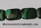 CMN317 15.5 inches 15*20mm rectangle natural malachite beads wholesale