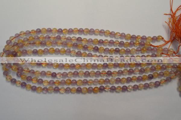 CMQ215 15.5 inches 6mm round multicolor quartz gemstone beads