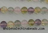 CMQ302 15.5 inches 8mm round multicolor quartz gemstone beads