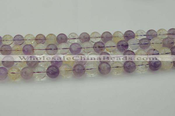 CMQ314 15.5 inches 12mm round citrine & amethyst beads wholesale