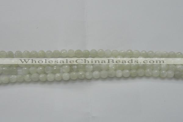 CMS1041 15.5 inches 6mm faceted round A grade white moonstone beads