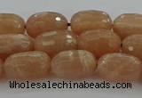 CMS1098 15.5 inches 8*12mm faceted rice moonstone gemstone beads