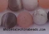 CMS1163 15.5 inches 12mm round matte rainbow moonstone beads