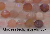 CMS1166 15.5 inches 6mm faceted round rainbow moonstone beads