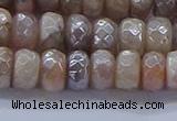 CMS1322 15.5 inches 5*8mm faceted rondelle AB-color moonstone beads