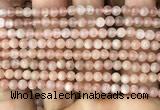 CMS1670 15.5 inches 4mm round moonstone beads wholesale