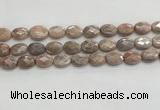 CMS1800 15.5 inches 12*16mm faceted oval AB-color moonstone beads
