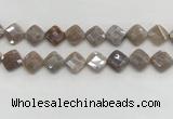 CMS1835 15.5 inches 15*15mm faceted diamond AB-color moonstone beads