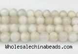 CMS2031 15.5 inches 14mm round white moonstone beads wholesale