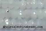 CMS2121 15 inches 4*6mm faceted rondelle white moonstone beads