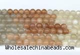 CMS2165 15 inches 6mm round rainbow moonstone beads