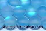 CMS2186 15 inches 6mm, 8mm, 10mm & 12mm round matte synthetic moonstone beads