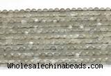 CMS2293 15 inches 4mm round grey moonstone beads wholesale