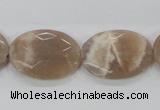 CMS37 15.5 inches 18*24mm faceted oval moonstone gemstone beads