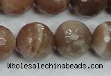 CMS82 15.5 inches 18mm faceted round moonstone gemstone beads