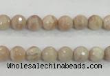 CMS83 15.5 inches 8mm faceted round moonstone gemstone beads