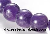 CNA06 AB grade natural amethyst 16mm round quartz bead Wholesale