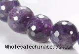 CNA09 16mm faceted round A- grade natural amethyst quartz beads