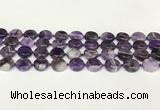 CNA1120 15.5 inches 14mm flat round dogtooth amethyst beads