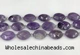 CNA1202 15.5 inches 18*25mm faceted oval amethyst beads