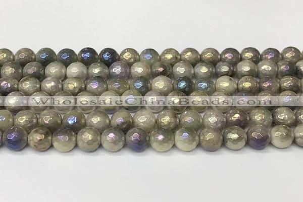 CNA1236 15 inches 8mm faceted round AB-color lavender amethyst beads