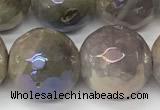 CNA1238 15 inches 12mm faceted round AB-color lavender amethyst beads