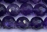 CNA1251 15 inches 8mm faceted round amethyst beads