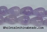 CNA417 15.5 inches 10*14mm teardrop natural lavender amethyst beads