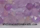 CNA692 15.5 inches 8mm faceted nuggets lavender amethyst beads