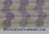 CNA741 15.5 inches 6mm round matte amethyst & citrine beads