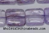 CNA844 15.5 inches 18mm square natural light amethyst beads