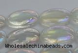 CNC218 15.5 inches 18*25mm oval AB-color white crystal beads