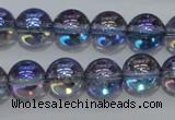 CNC301 15.5 inches 6mm round AB-color white crystal beads