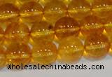 CNC402 15.5 inches 8mm round dyed natural white crystal beads
