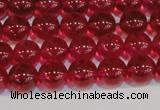 CNC411 15.5 inches 6mm round dyed natural white crystal beads