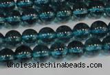 CNC420 15.5 inches 4mm round dyed natural white crystal beads