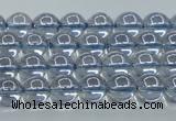 CNC508 15.5 inches 4mm round dyed natural white crystal beads