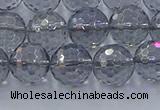 CNC641 15.5 inches 10mm faceted round plated natural white crystal beads
