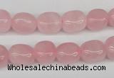 CNG07 15.5 inches 9*12mm nuggets rose quartz gemstone beads