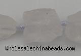 CNG1003 15.5 inches 15*25mm - 25*30mm nuggets white crystal beads