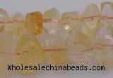 CNG1020 15.5 inches 8*12mm - 12*16mm faceted nuggets citrine beads