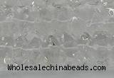 CNG1175 15.5 inches 6*14mm - 8*14mm nuggets white crystal beads