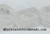 CNG1309 15*20mm – 25*30mm faceted nuggets rose quartz beads