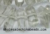 CNG1315 10*25mm – 12*35mm faceted nuggets smoky quartz beads