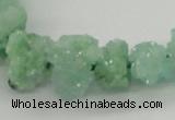 CNG1542 15.5 inches 6*8mm - 15*20mm nuggets plated druzy quartz beads