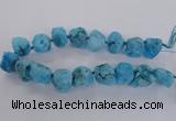 CNG1645 15.5 inches 18*25mm - 22*30mm nuggets plated druzy agate beads